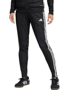 adidas Black Jogger Pants with White Three-Stripe